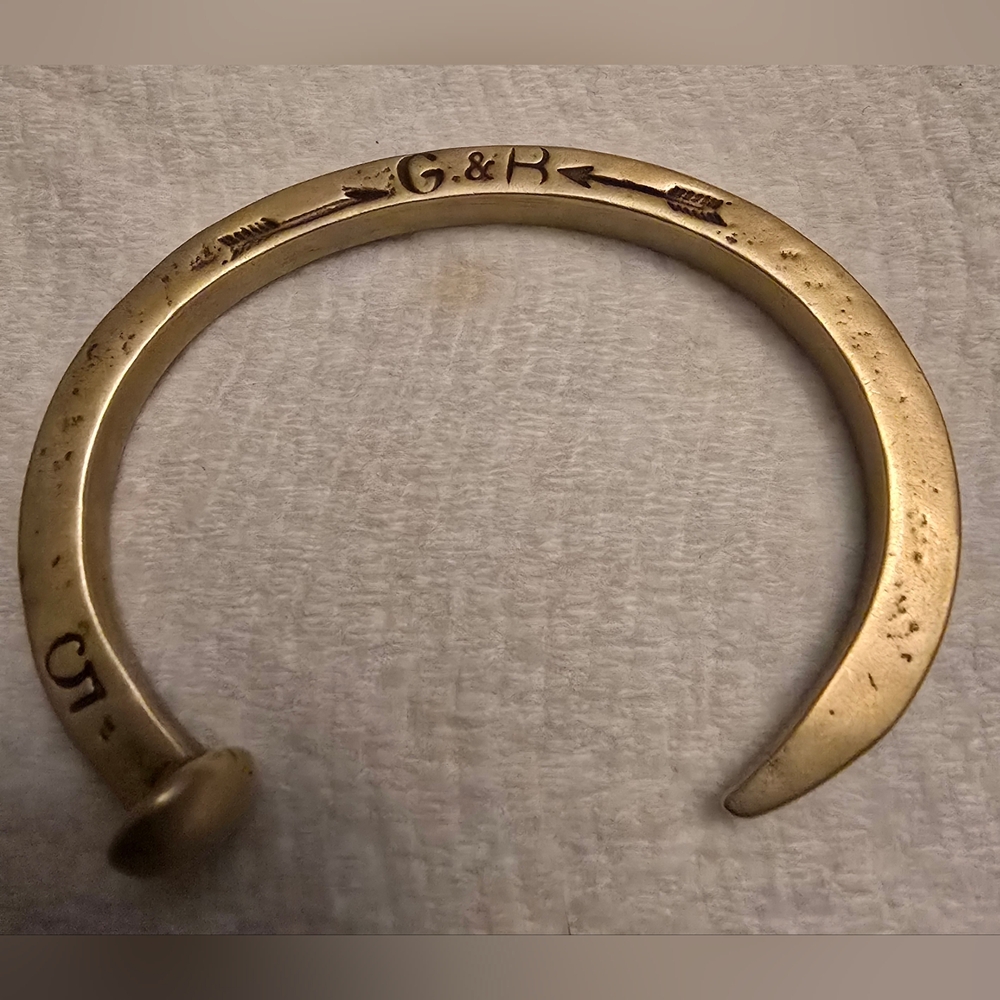 Giles & Brother Le Beau Brass Railroad Spike Cuff Bracelet